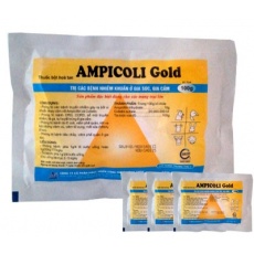 Trị các bệnh nhiễm khuẩn ở gia súc, gia cẩm - AMPICOLI Gold