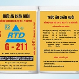 Hỗn hợp viên cho gà từ 1 - 21 ngày tuổi. G211