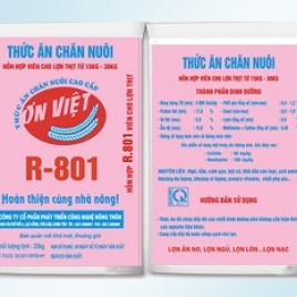 Hỗn hợp viên cho lợn thịt từ 15 - 30 kg R801