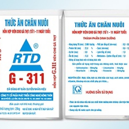 Hỗn hợp cho gà thịt từ 1 - 11 ngày tuổi G311