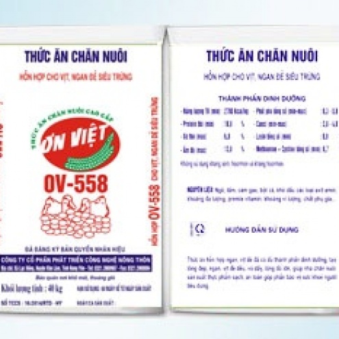 Hỗn hợp cho ngan, vịt đẻ siêu trứng OV-558