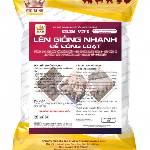 Lên giống nhanh- Giúp heo (lợn) mau lên giống, gia cầm đẻ nhanh, nhiều – Chất lượng số 1